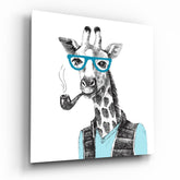 Mr. Giraffe Glass Wall Art.